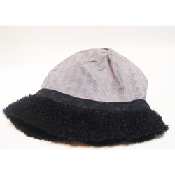 ピッコロ・モヘア/Sサイズ　ブラック　モヘア　モコモコ　キャスケット　秋冬　たためる帽子　風に飛ばない帽子　UV対策 6枚目の画像
