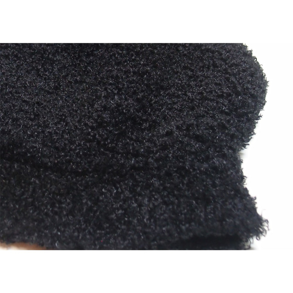 ピッコロ・モヘア/Sサイズ　ブラック　モヘア　モコモコ　キャスケット　秋冬　たためる帽子　風に飛ばない帽子　UV対策 7枚目の画像