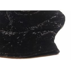 【SALE】ピッコロ・クラッシュベロア/Sサイズ　ブラック　キャスケット　たためる帽子　風に飛ばない帽子　UV対策 6枚目の画像