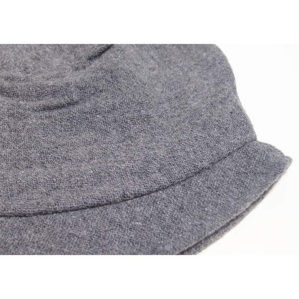ピッコロ・ウール/S～Lサイズ グレー キャスケット 秋冬 たためる帽子 風に飛ばない帽子 UV対策 9枚目の画像