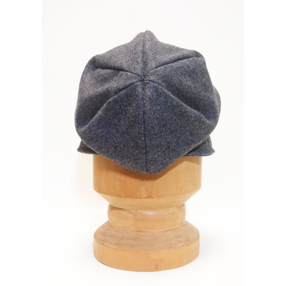 【SALE】ピッコロ・アッシュクウール/Sサイズ　ライトグレー　ウール　キャスケット　秋冬　たためる帽子　UV対策 5枚目の画像