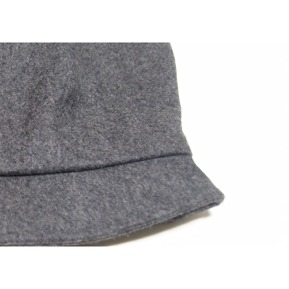 【SALE】ピッコロ・アッシュクウール/Sサイズ　ライトグレー　ウール　キャスケット　秋冬　たためる帽子　UV対策 7枚目の画像