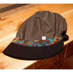ピッコロ・ベロア×ウール・ブラック/フリーサイズ　ウール　UV　たためる帽子　風に飛ばない帽子 6枚目の画像