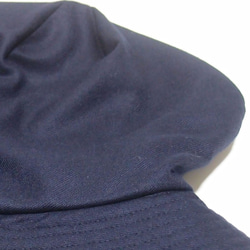 ピッコロオクトハット・ウール/フリーサイズ　ネイビー ウール　UV　たためる帽子　風に飛ばない帽子 9枚目の画像