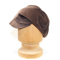 【SALE】フレンチピッコロ・コーデュロイ/S、Mサイズ ブラウン ＵＶ たためる帽子　 7枚目の画像