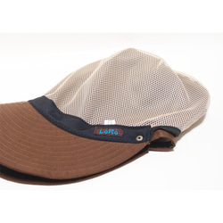 ピッコロ・ジョッキー/フリーサイズ　ブラウン　UV　たためる帽子　風に飛ばない帽子　 8枚目の画像