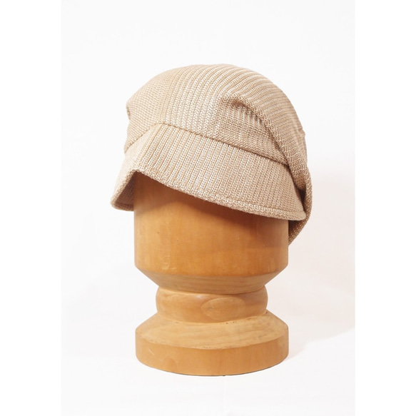 ピッコロ・メッシュ/Sサイズ　ベージュ　UV　たためる帽子　風に飛ばない帽子 3枚目の画像