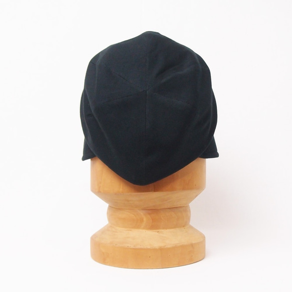 ピッコロ・スムース/フリーサイズ　ブラック　UV　たためる帽子　風に飛ばない帽子 6枚目の画像