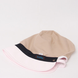 ピッコロ・スムース/フリーサイズ　ライトピンク　UV　たためる帽子　風に飛ばない帽子 7枚目の画像