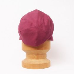 ピッコロ・スムース/フリーサイズ　ワイン　UV　たためる帽子　風に飛ばない帽子 6枚目の画像
