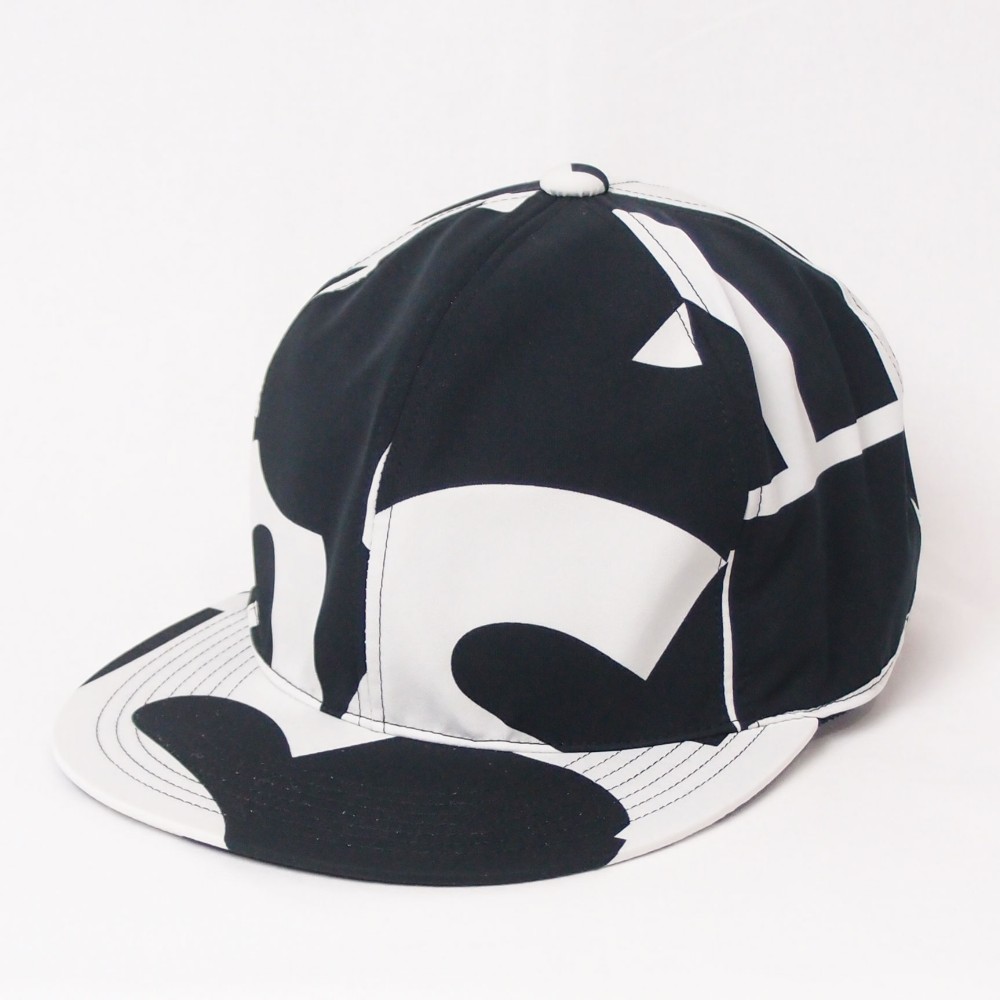 フラットキャップ・モノクロ/ブラック×ホワイト