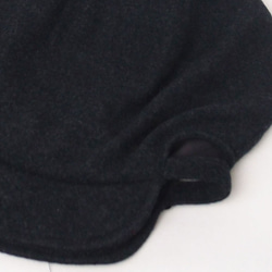 ピッコロ・フェルトウール/フリーサイズ ブラック キャスケット 秋冬 たためる帽子 風に飛ばない帽子 UV対策 8枚目の画像
