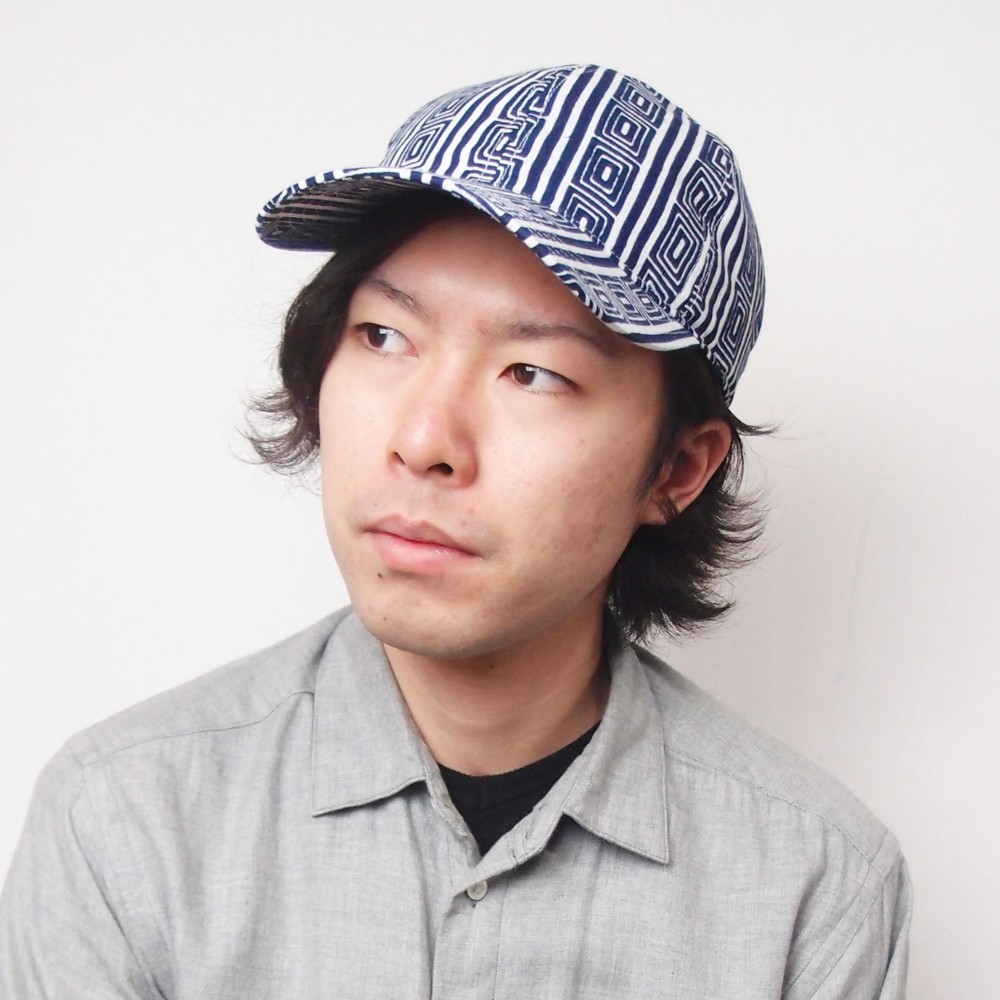 フィットキャップ・和柄/フリーサイズ ブルー