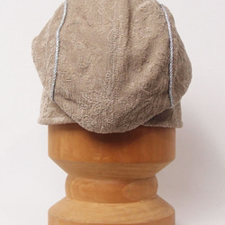 ピッコロ・パイル・ジャガード/Lサイズ ベージュ キャスケット たためる帽子 風に飛ばない帽子 UV対策 8枚目の画像