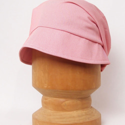 ピッコロ・モイスト/M,Lサイズ ピンク キャスケット たためる帽子 風に飛ばない帽子 UV対策 6枚目の画像