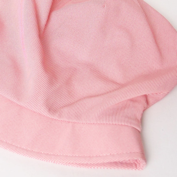 ピッコロ・モイスト/M,Lサイズ ピンク キャスケット たためる帽子 風に飛ばない帽子 UV対策 10枚目の画像
