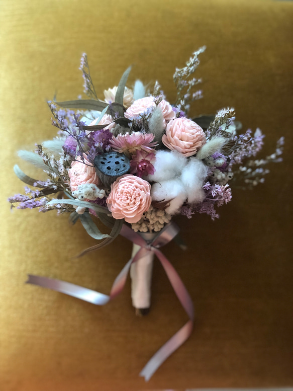 bridal bouquet_春天的櫻樹乾燥捧花_P01 第2張的照片