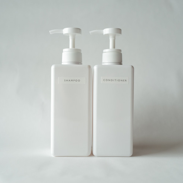 【Creema限定】テキストボトルステッカー・ラベル／シャンプー・ハンドソープ／無印 シンプル おしゃれ 2枚目の画像