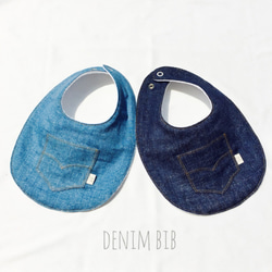 ☆青マーカーたて×デニムギンガムチェック☆ ハンドメイド