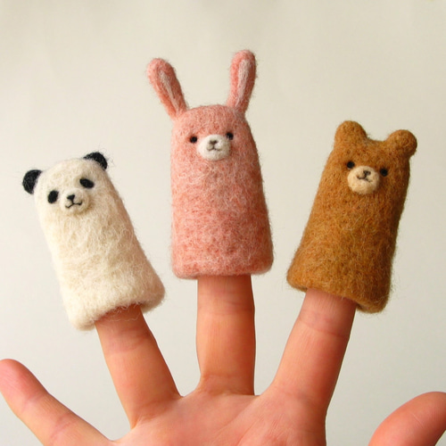 新作　指人形　羊毛フェルト 新作指人形羊毛フェルト