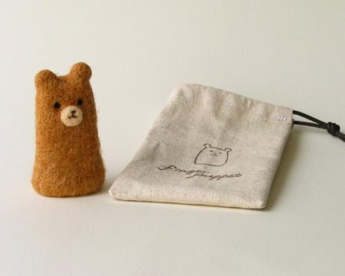 羊毛フェルト 親子クマ 置物 お互いに憧れてた仲良しクマさんたち＊羊毛フェルトのマスコット