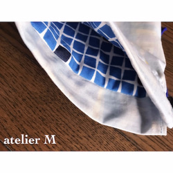 リバーシブルの譜面台ケース　ブルー 3枚目の画像