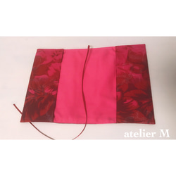 プルメリアとハイビスカスのラメ手帳カバー 5枚目の画像