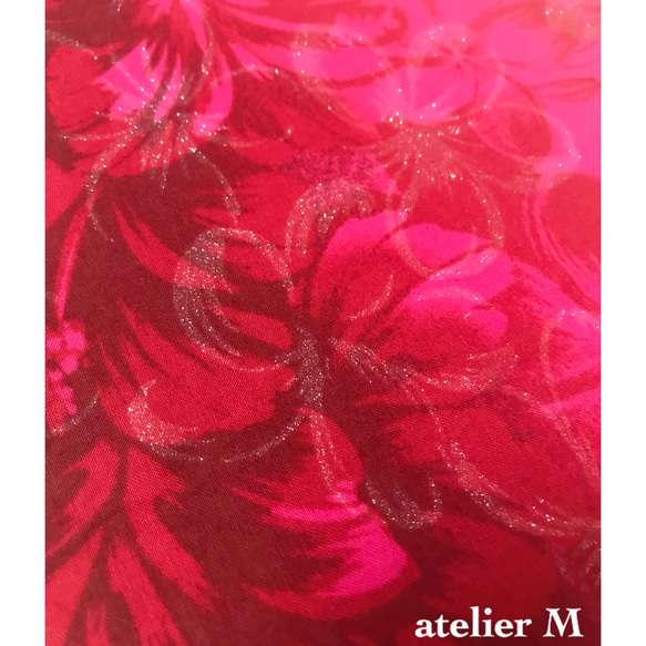 プルメリアとハイビスカスのラメ手帳カバー 6枚目の画像