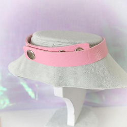 ラブベビーパンクの巣ピンクの模造革のネックレス//襟//チョーカー 4枚目の画像