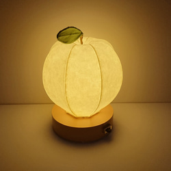りんご型和紙シェードナイトランプ 4枚目の画像