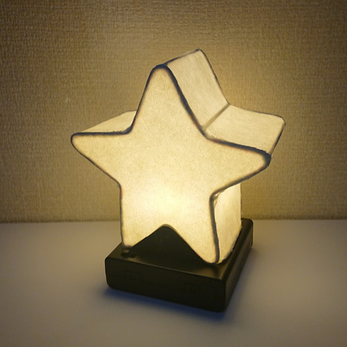 星型和紙シェードナイトランプ スタンドライト・テーブルランプ