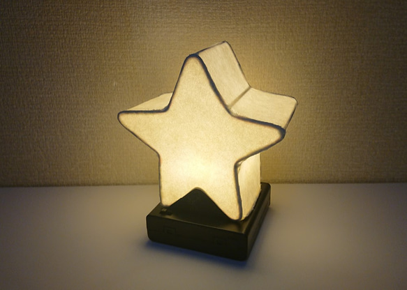 星型和紙シェードナイトランプ スタンドライト・テーブルランプ
