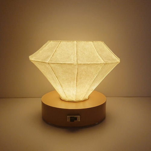 ダイヤモンド型和紙シェードナイトランプ スタンドライト・テーブル