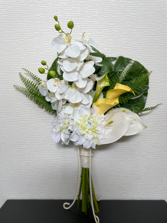 結婚式 ブーケ ウェディング 和装 胡蝶蘭 胡蝶蘭 ウェディング ブーケ 結婚式 和装