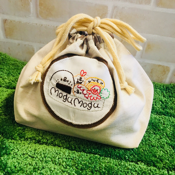 にぎやか弁当の刺繍ワッペン付き お弁当袋 弁当袋 riroi 通販