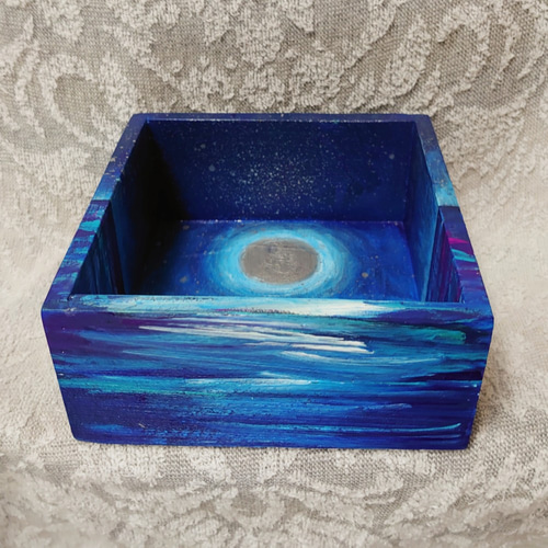油絵 ウォールボックス【夜の海】 絵画 HR 通販 10183008 油絵 ウォールボックス【夜の海】 絵画 HR 通販 10183008