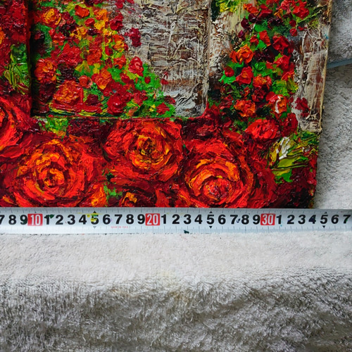 油絵 絵画【猫と赤い薔薇】 【公式通販】