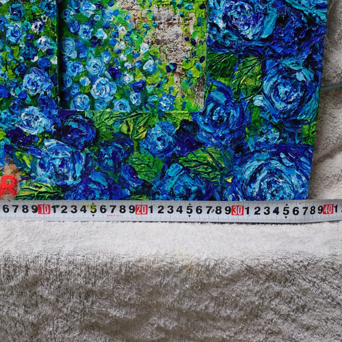 油絵 絵画【猫と青い薔薇】 油絵 猫と青い薔薇 絵画 HR 通販 10226598｜Creema(クリーマ)