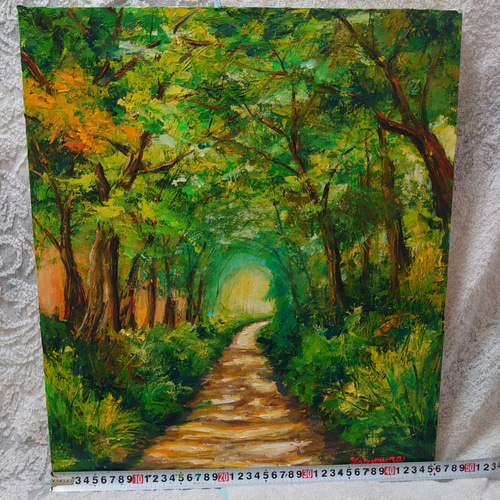 油絵 森の道 絵画 HR 通販 10456056｜Creema(クリーマ)