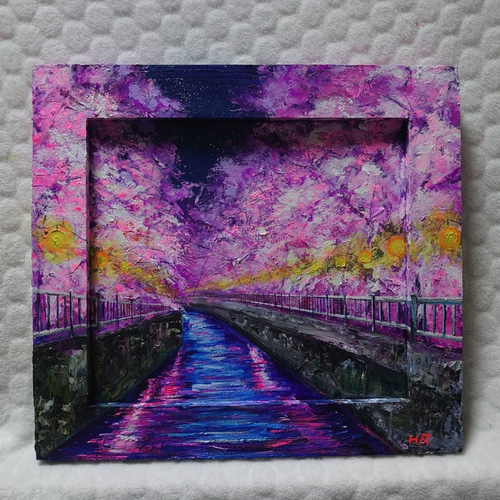 油絵 雪の川 絵画 HR 通販 10754217｜Creema(クリーマ)