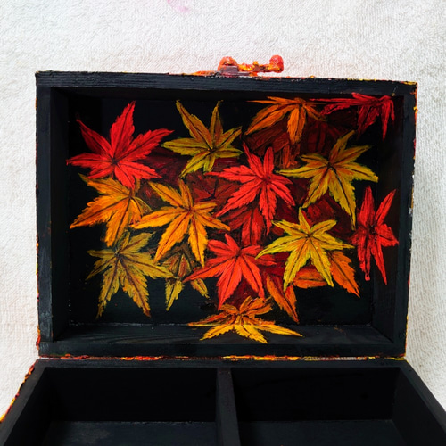 【ご予約品】 絵画 紅葉ボックス 油絵 HR 10961348｜Creema(クリーマ) 通販 絵画