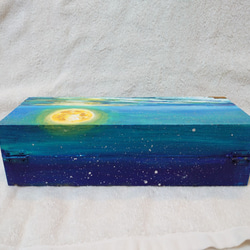 油絵 月下の海ボックス 6枚目の画像