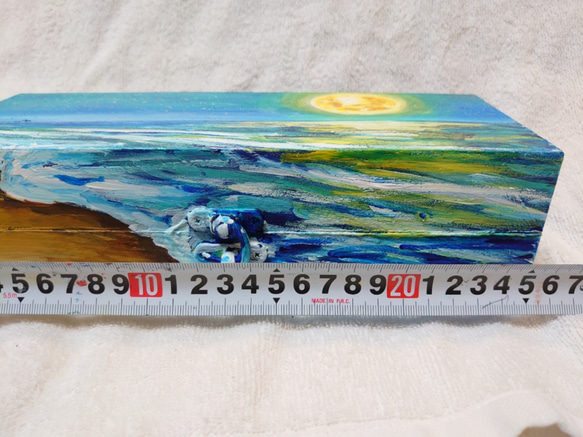 油絵 月下の海ボックス 7枚目の画像