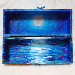 油絵 月下の海ボックス 10枚目の画像