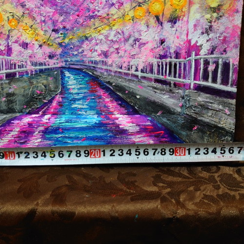 油絵 夜桜 絵画 HR 通販 11132641|Creema(クリーマ) 油絵 夜桜 絵画 HR 通販 11132641|Creema(クリーマ)