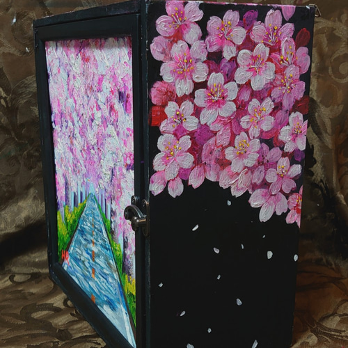 油絵 絵画 【手作りボックス】【桜】 油絵 手作りボックス【桜】 絵画 HR 通販 11159726｜Creema