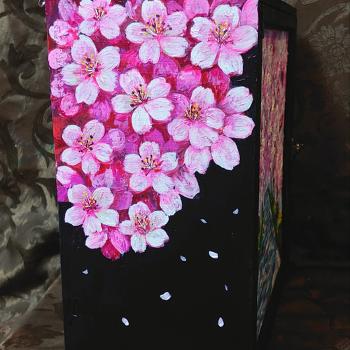 油絵 絵画 【手作りボックス】【桜】 油絵 手作りボックス【桜】 絵画 HR 通販 11159726｜Creema