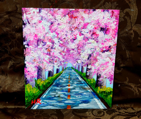 油絵 手作りボックス【桜】 6枚目の画像