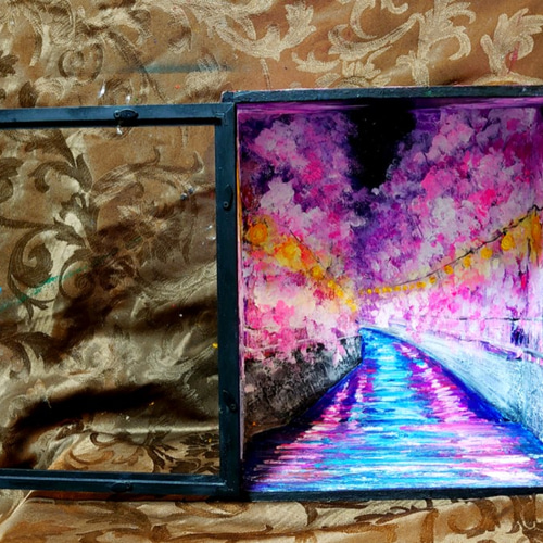 油絵 絵画 【手作りボックス】【桜】 油絵 手作りボックス【桜】 絵画 HR 通販 11159726｜Creema