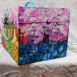 油絵 春の桜ボックス 3枚目の画像